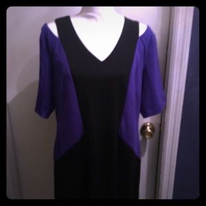 Eloquii Purple and Black Dress Sz 16